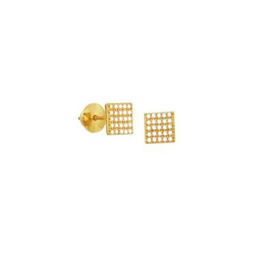 Imagem de Brinco em Ouro 18k Pavê com Zircônias - AU3226 - BRUNA TESSARO JOIAS