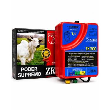Imagem de Eletrificador Cerca Elétrica Rural Zebu ZK300 220V Gado Seca Capim