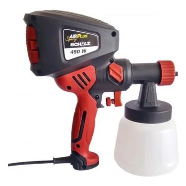 Imagem de Pistola de Pintura Pulverizadora Air Plus Spray 450W Jato Ajustável Vertical Horizontal Diagonal 220V Schulz