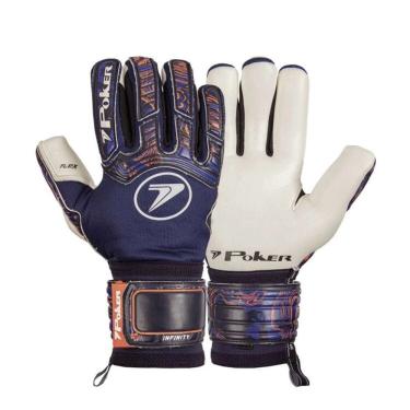Imagem de Luva de Goleiro Infity Palma SSG Látex Natural 3.0mm Azul Poker