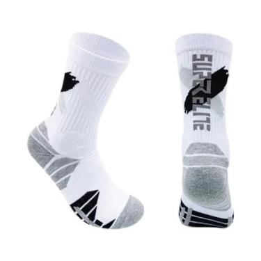 Imagem de Meias Esportivas Masculinas De Cano Alto 1 Par, Acolchoadas Com Absorç