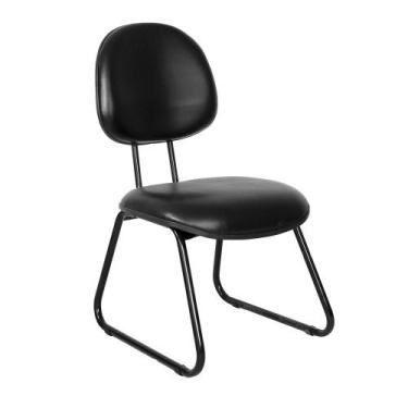 Imagem de Cadeira Ágata Executiva Pé Sky L Duplo material sintético Preto - Idea