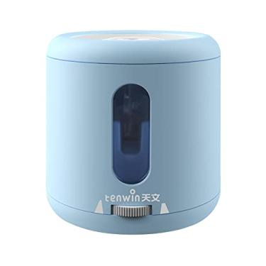 Imagem de Jueshanzj Apontador elétrico para estudantes do ensino fundamental, crianças do jardim de infância, material de aprendizagem, pequeno apontador de lápis portátil azul