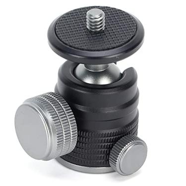 Imagem de Mini cabeça esférica, cabeça esférica panorâmica de 1/4 "de liga de alumínio giratório de 360 ​​graus para luz de vídeo LED para câmeras para smartphone para filmadoras