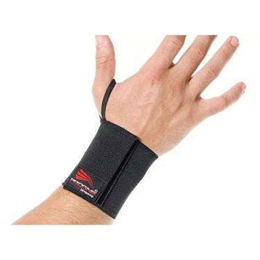 Imagem de Protetor de Punho Munhequeira Elástica Ajustavel - Preta- Ú - Par