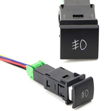 Imagem de iJDMTOY (1) Interruptor de botão de pressão de 4 polos de fábrica 12 V com luzes indicadoras de LED compatíveis com luzes de neblina, DRL, barra de luz de LED, etc.iJDMTOY Switch Size: 22.8 x 22.5 mm AA1326