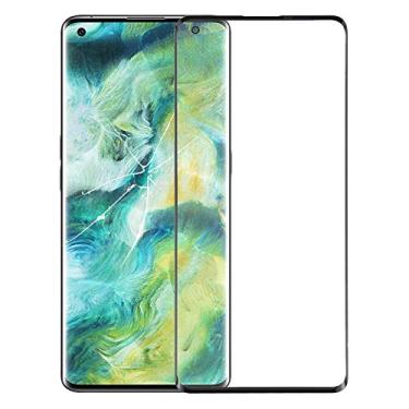 Imagem de For Oppo Find X2 Pro/Find X2 Front Screen Outer Glass Lens (Black)