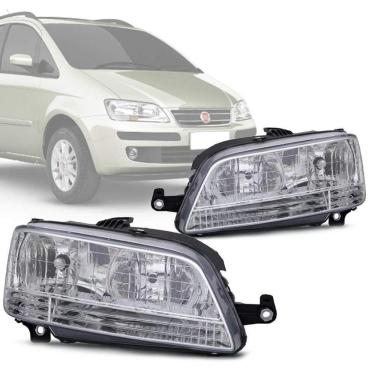Imagem de Farol Dianteiro Idea 2005 2006 2007 2008 2009 10 Foco Duplo