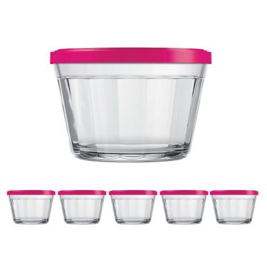 Imagem de Kit Pote Copo Americano C/Tampa Cor Sortida 350ml Nadir 5Un