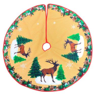 Imagem de Saia Para Árvore de Natal Temática Rena Pinheiro 85cm