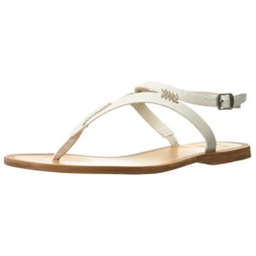 Imagem de FRYE Sandália rasteira feminina Ruth Whipstitch, Branco-73768, 8.5