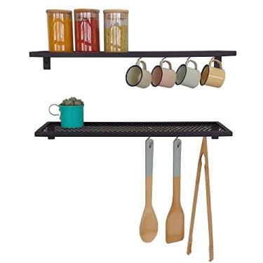 Imagem de KIT 2 Uni Prateleira Strassis Design SD-3020 Metal Cor: Preta