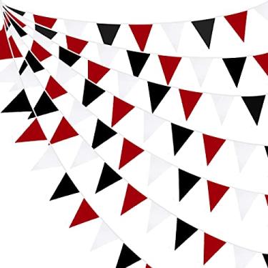 Imagem de Banner branco preto vermelho de 10 m, decoração de festa de Halloween, bandeira triangular, bandeira, tecido, bandeira, bandeira, bandeira, bandeira, bandeira, bandeira, bandeira, bandeira, bandeira, bandeira, bandeira, bandeira, casamento, aniversário, pirata, cassino, Mickey Mouse, joaninha, decor