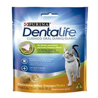 Imagem de Purina DentaLife Nestlé Purina Dentalife Petisco Para Gatos Adultos 40G Dentalife Para Abissínio Adulto Sabor Cereais Pequeno
