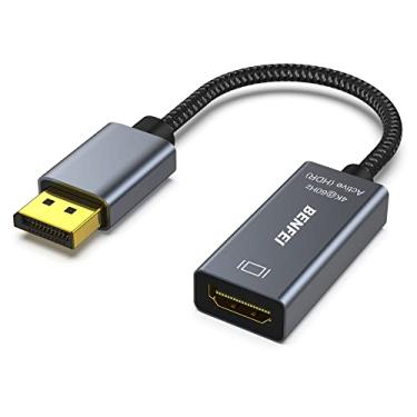 Imagem de BENFEI Adaptador DisplayPort ativo para HDMI 4K a 60Hz, compatível com PC, laptops, desktops, tablets ou estações de ancoragem DisplayPort, compatível com Eyefinity para jogos em várias telas