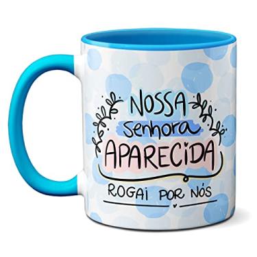 Imagem de Caneca Rogai Por Nós Nossa Senhora Aparecida Presente (Azul)