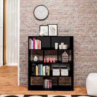 Imagem de Estante para Livros 10 Nichos Book Artely Preto