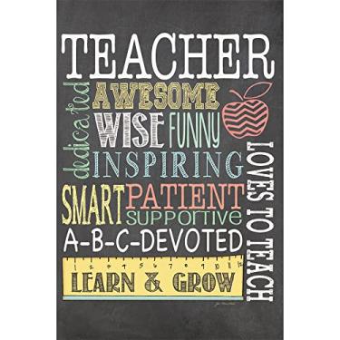 Imagem de Tree-Free Greetings EcoNotes Conjunto de 12 cartões de agradecimento para professores com envelopes, 10 x 15 cm, ecológico, feito nos EUA, 100% papel reciclado, obrigado, pensando em você, Jo Moulton (FS56220)