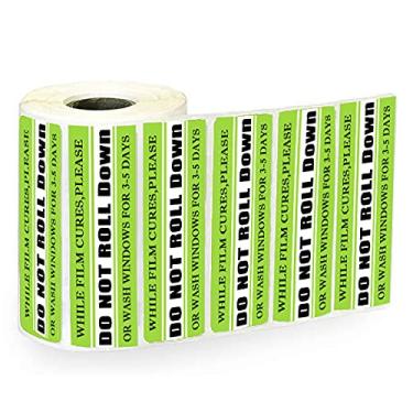 Imagem de 12,7 cm x 2,5 cm Não enrole para baixo, etiquetas de aviso de aviso, não enrole para baixo, etiquetas de aviso de fita de interruptor de janela de carro (500 peças)