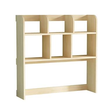 Imagem de KIZQYN Estante de livros desktop estante de armazenamento de dormitório de estudante rack de exibição multicamadas prateleira de armazenamento estante 70×21,5×93cm (27,5×8,4×36,6) estante de livros