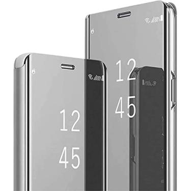 Imagem de BoerHang Capa para Xiaomi 13 Lite, Smart Clear View, Clear View Standing, translúcido 360° Protective.(Prata)