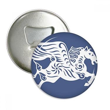 Imagem de Ano de Cavalo Animal China Zodíaco Abridor de Garrafas Imã de Geladeira Emblema Multifuncional