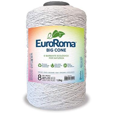 Imagem de Barbante Big Cone Colorido nº8 c/ 1,8kg EuroRoma - Branco