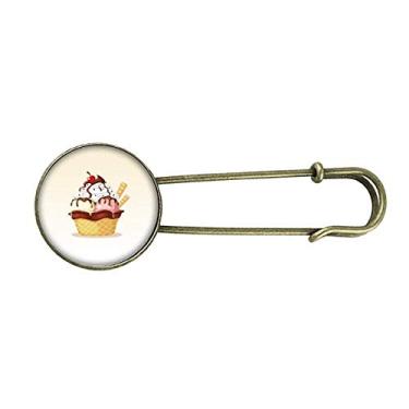Imagem de Biscuits Cherry Chocolate Sorvete Retro Metal Broche Broche Clipe Joias