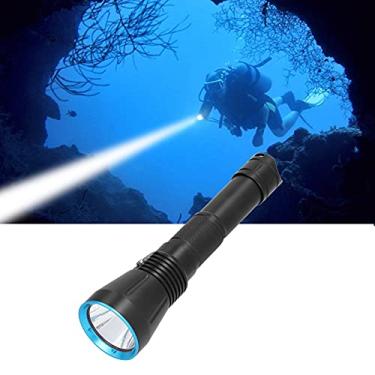 Imagem de Lanterna de mergulho SST70, Tocha de luz profissional subaquática para mergulho 8000LM Tocha de luz forte para pesca