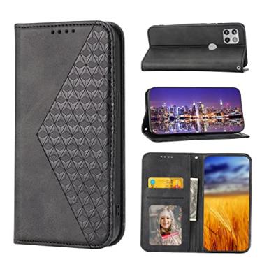 Imagem de Telefone Flip Covers Compatível com Motorola One 5G Ace Wallet Case com suporte para cartão de crédito, capa protetora de corpo inteiro Estojo de couro PU macio premium, fecho magnético Estojo à prova