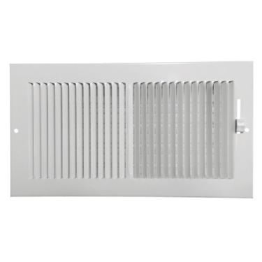 Imagem de Registro de teto ou parede lateral Hart & Cooley 661 Series 10" x 5" branco (6611005)