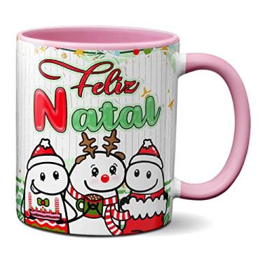 Imagem de Caneca Flork Presente Feliz Natal Xícara Criativa (Rosa)