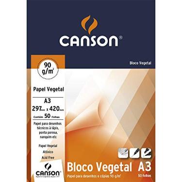 Imagem de Papel vegetal liso A3 90g com 50 folhas Canson