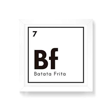 Imagem de Arte Maníacos Quadro Decorativo Batata Frita Elemento - 30x30cm (Moldura em laca branca)