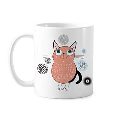Imagem de Smile Animal Pink Cat Art Deco Gift Caneca moderna de cerâmica café xícara de porcelana louça