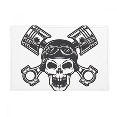 Imagem de DIYthinker Esqueleto Luzes de Motocicleta Padrão Tapete Antiderrapante Tapete de Porta de Banheiro