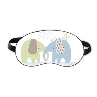 Imagem de Splash Elephant Blue Green Rain Sleep Eye Shield Soft Night Vlindfold Shade Cover