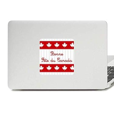 Imagem de Maple Leaf Adesivo de vinil para laptop Happy Canada Day Red slogan decalque vinil paster decoração de PC