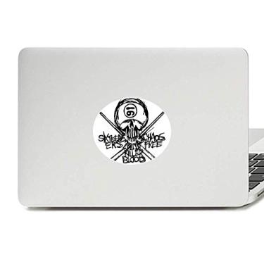 Imagem de Número 16 Ninja Esqueleto Preto Espada Vinil Emblema Adesivo Laptop Adesivo Notebook Decalque