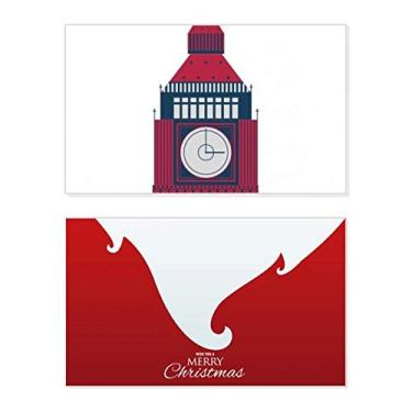 Imagem de Tower Big Ben Bandeira do Reino Unido Feriado Feliz Natal Cartão de parabéns Mensagem de Natal