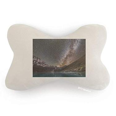 Imagem de DIYthinker Almofada para decoração de pescoço para carro Glacier Lake Note Stars Galaxy Pattern