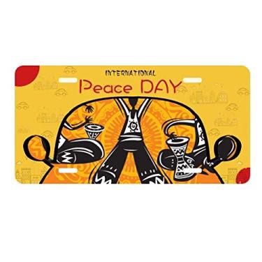 Imagem de DIYthinker Placa de pandeiro Dance Celebrate Mexico Totems Placa de carro Decoração Dia da Paz