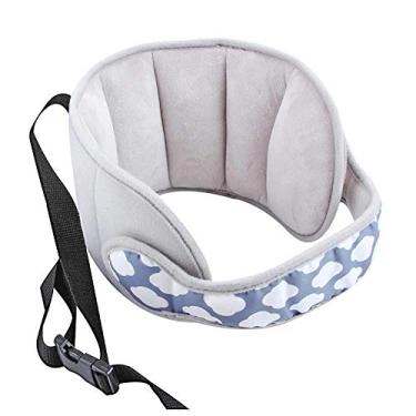 Imagem de MABES WAREHOUSE Travesseiro de dormir fixo com cabeça de bebê ajustável, suporte para cabeça de assento infantil, almofada de proteção de pescoço e apoio de cabeça para crianças (multicolorido 1)
