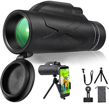 Imagem de Telescópio monocular 80x100 Lente de telescópio prisma de alto desempenho à prova d'água com suporte e tripé para escalada, jogo de futebol, jogo de futebol de concerto, viagem
