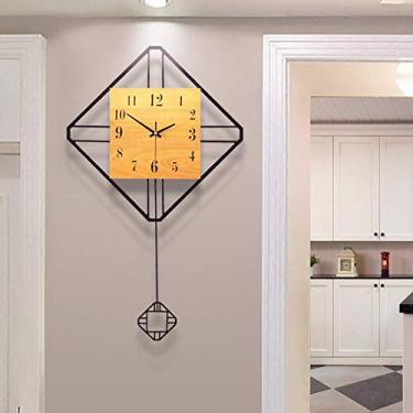 Imagem de Relógio de parede criativo silencioso decorativo movido a bateria sem tique-taque moderno relógio de parede para cozinha sala de estar