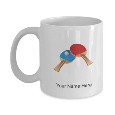 Imagem de Caneca personalizada de tênis de mesa - Caneca de café para amantes de tênis de mesa ideias crianças meninos meninas Amor - Caneca de café de 325 ml