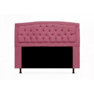 Imagem de Cabeceira Geovana Para Cama Box Solteiro 90 cm Suede Rosa Barbie - LM DECOR