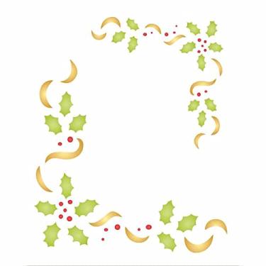 Imagem de Stencil de Plástico para Pintura OPA 15 x 20 cm - 1114 Cantoneira de Natal