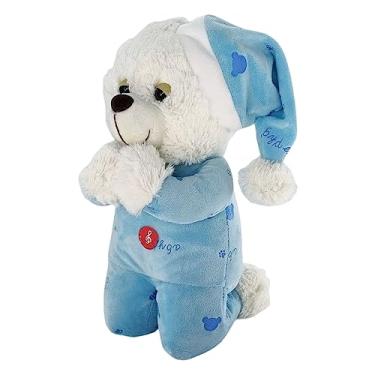 Imagem de Ursinho de Pelúcia que Reza Pai Nosso Fofy Toys BBL884L-1D Azul