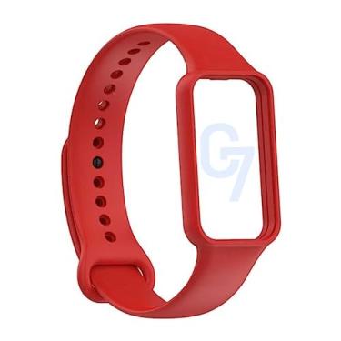 Imagem de Pulseira Silicone Sport Compatível com Amazfit Band 7 (C7) (Vermelho)